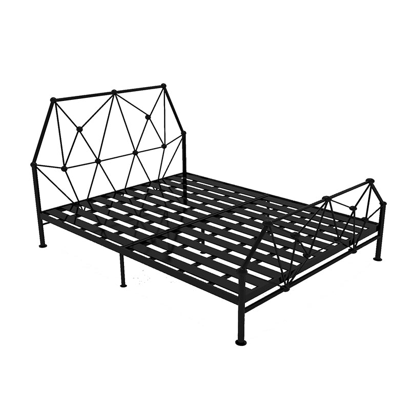 Glam Open-Frame Bed Metal Bed Frame with Headboard, 39.4"/53.1" Standard Bed