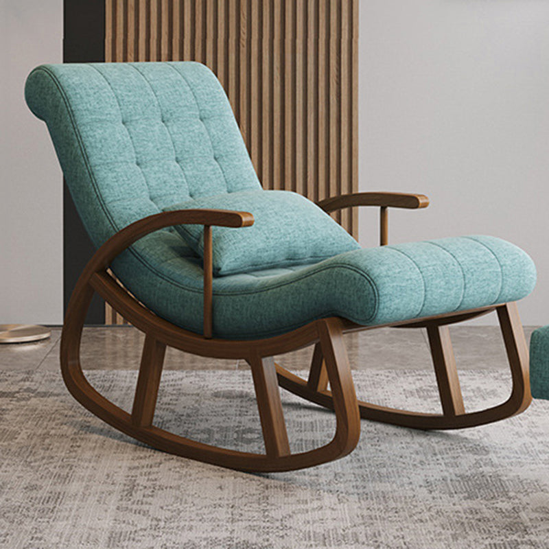 25.59"Wide Accent Chair Cotton Blend Lounge Chair with Sled Base and Pillow Back