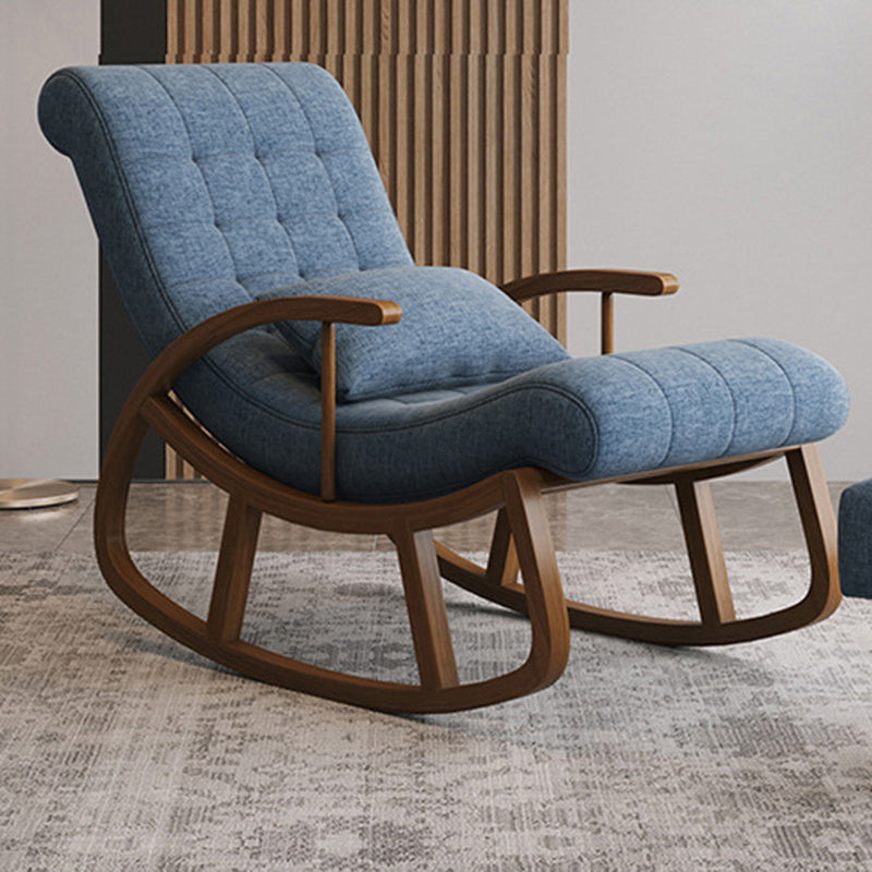 25.59"Wide Accent Chair Cotton Blend Lounge Chair with Sled Base and Pillow Back