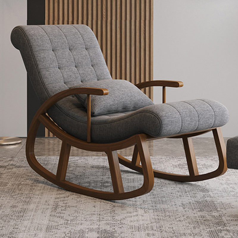 25.59"Wide Accent Chair Cotton Blend Lounge Chair with Sled Base and Pillow Back