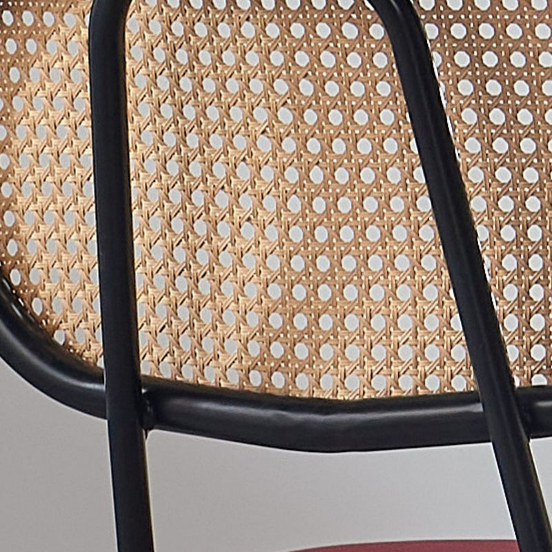 Scandinavian Low Back Armless Stool Velvet Upholstered Counter Stool