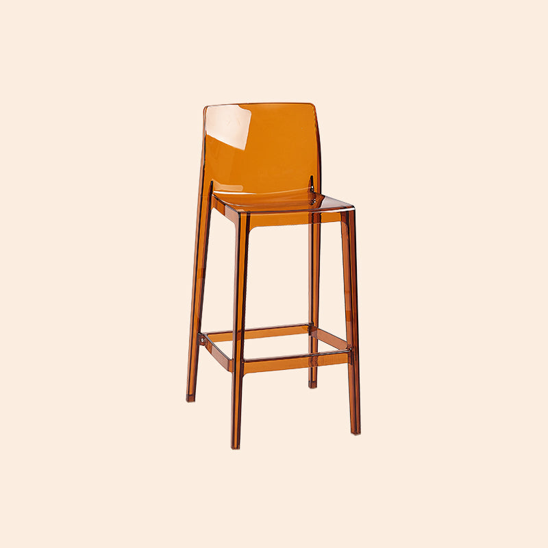 Scandinavian Armless Bar Stool Acrylic Low Back Counter Stool