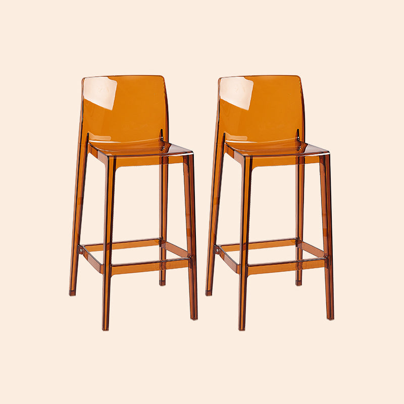Scandinavian Armless Bar Stool Acrylic Low Back Counter Stool