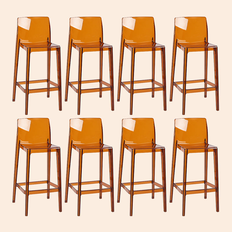 Scandinavian Armless Bar Stool Acrylic Low Back Counter Stool