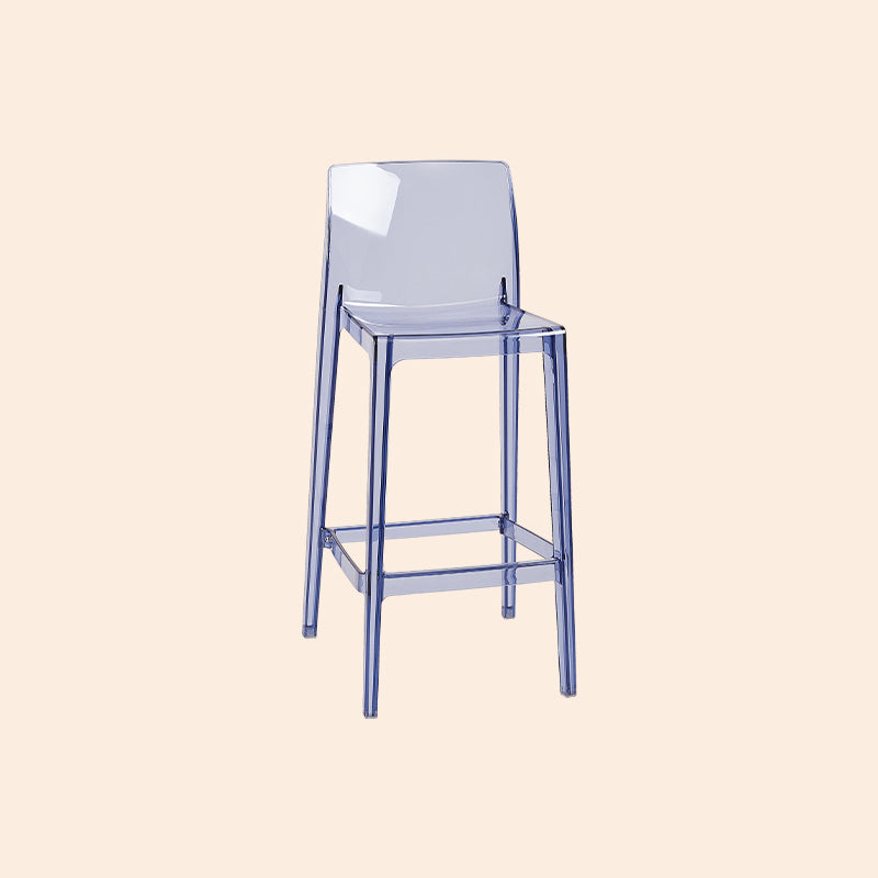 Scandinavian Armless Bar Stool Acrylic Low Back Counter Stool