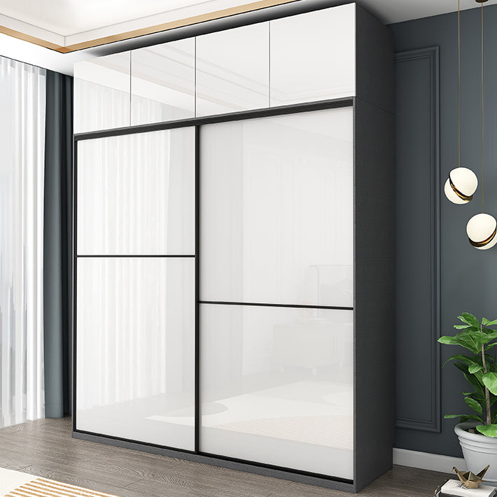 Modern Home Wardrobe Cabinet Engineered Wood Wardrobe with Drawer