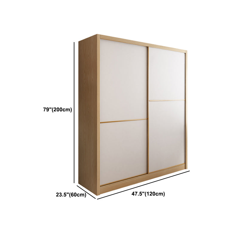 Engineered Wood Modern Wardrobe Closet Sliding Wardrobe Armoire