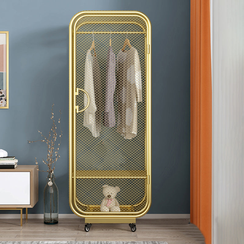 Modern Metal Storage Cabinet for Bedroom Matte Finish Cabinet