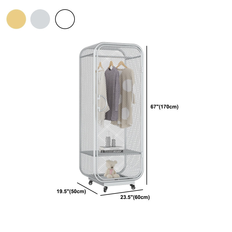 Modern Metal Storage Cabinet for Bedroom Matte Finish Cabinet