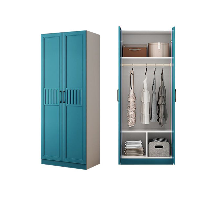 Manufactured Wood Blue Storage Cabinet Coastal Cabinet with Hinged Door