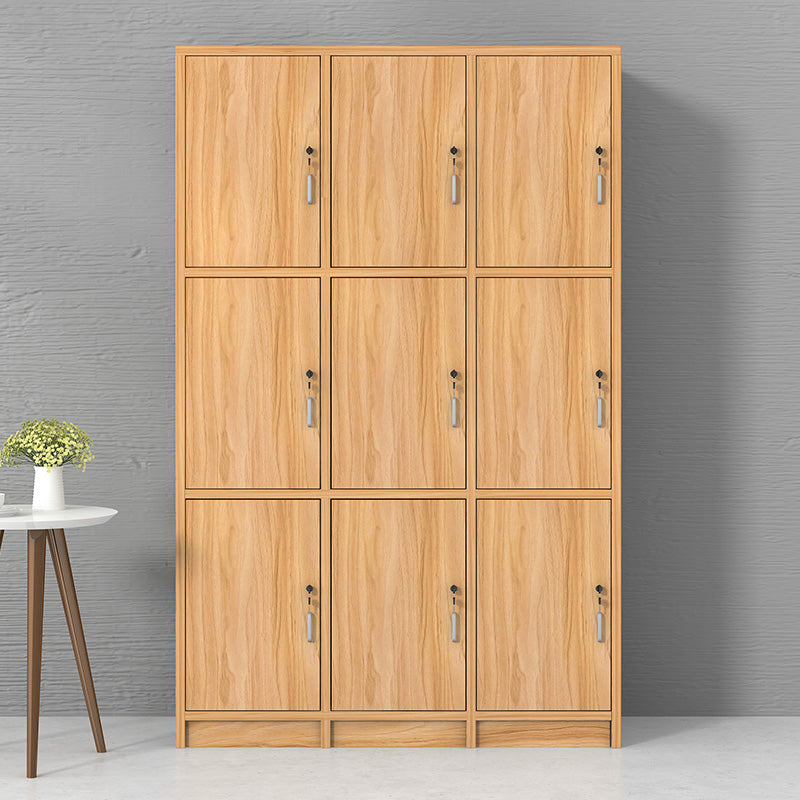 Manufactured Wood Light Wood Finish Cabinet Modern Storage Cabinet with Hinged Door
