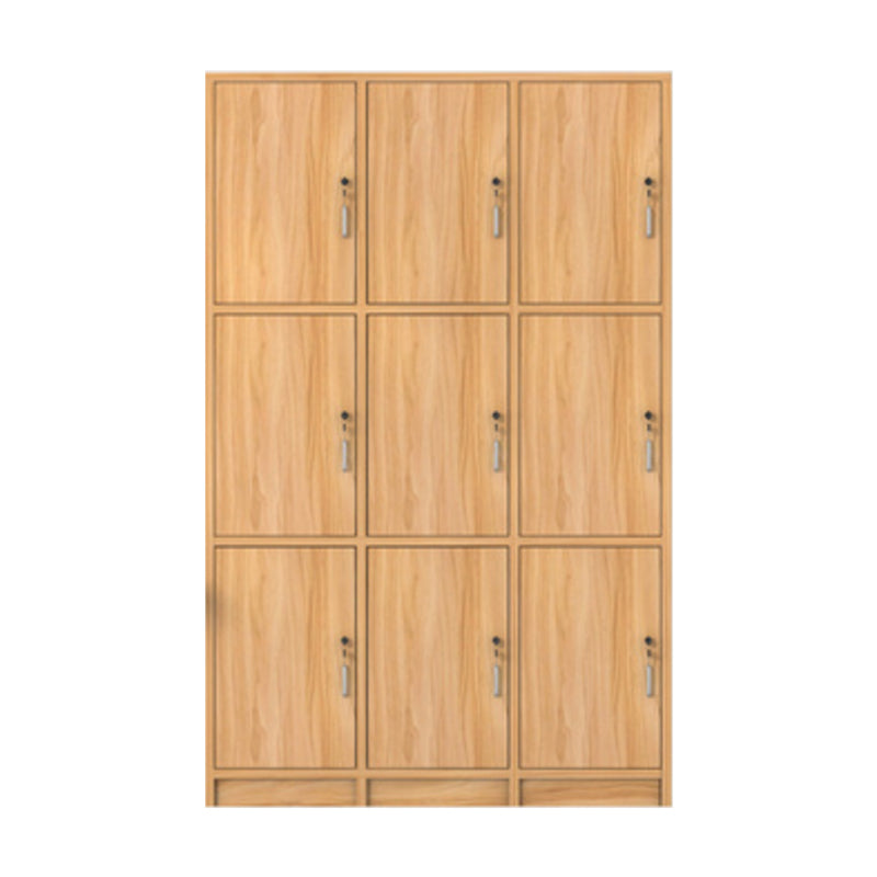 Manufactured Wood Light Wood Finish Cabinet Modern Storage Cabinet with Hinged Door