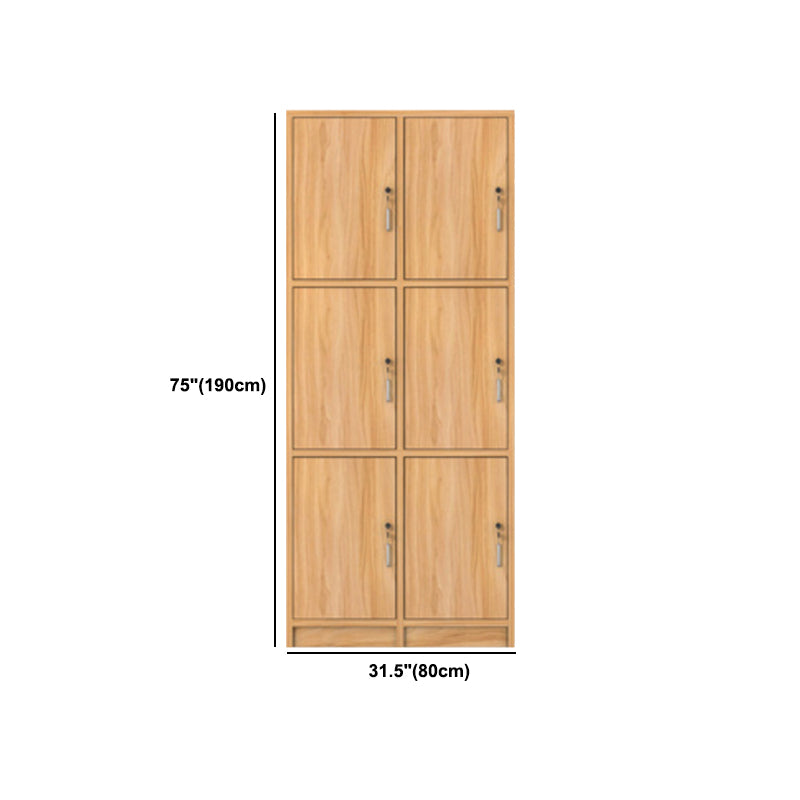 Manufactured Wood Light Wood Finish Cabinet Modern Storage Cabinet with Hinged Door