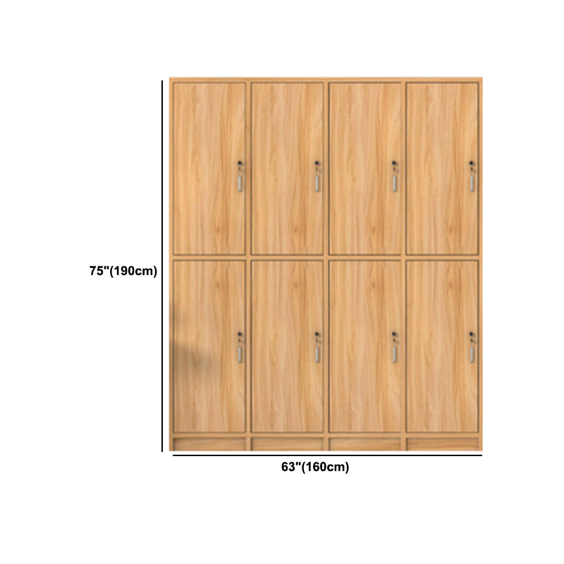 Manufactured Wood Light Wood Finish Cabinet Modern Storage Cabinet with Hinged Door