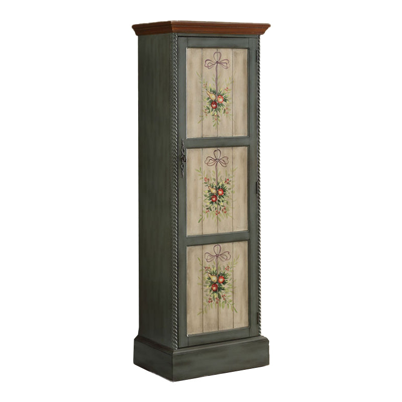 Coastal Storage Cabinet for Bedroom Matte Finish Birch Wood Cabinet