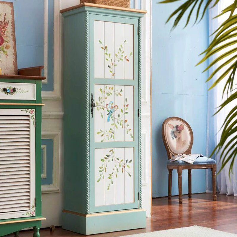 Coastal Storage Cabinet for Bedroom Matte Finish Birch Wood Cabinet