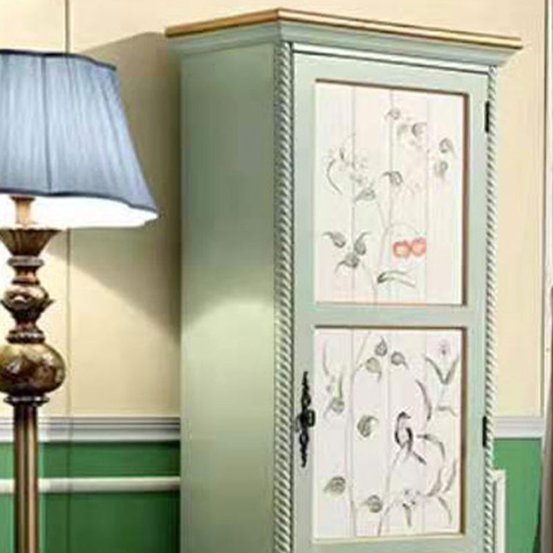 Coastal Storage Cabinet for Bedroom Matte Finish Birch Wood Cabinet