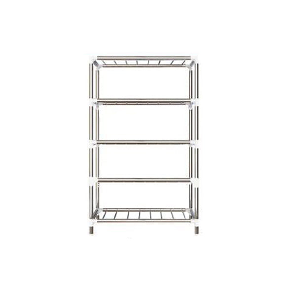 Steel Frame Non-Hanging Armoire Modern Style Wardrobe with 5 Shelves