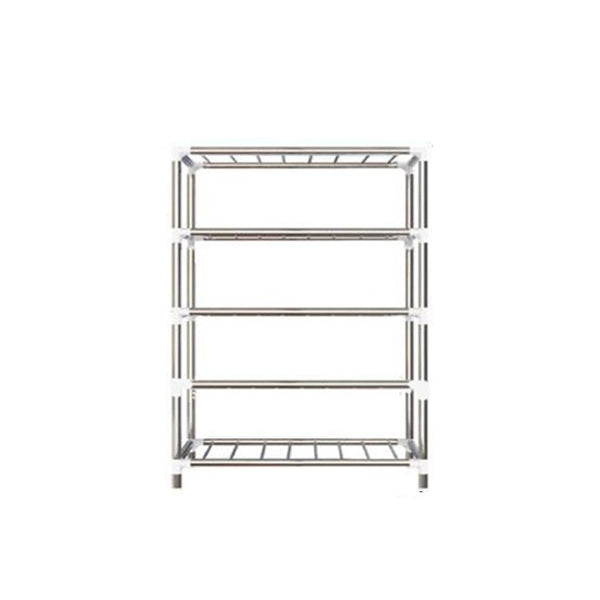 Steel Frame Non-Hanging Armoire Modern Style Wardrobe with 5 Shelves