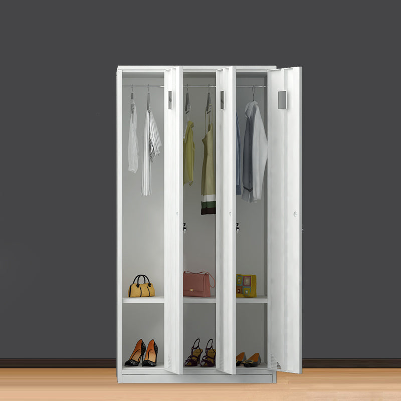 Contemporary Interior Storage Cabinet Gray Cabinet with Metal Door