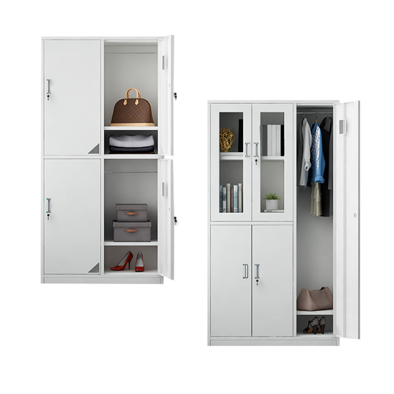 Contemporary Interior Storage Cabinet Gray Cabinet with Metal Door
