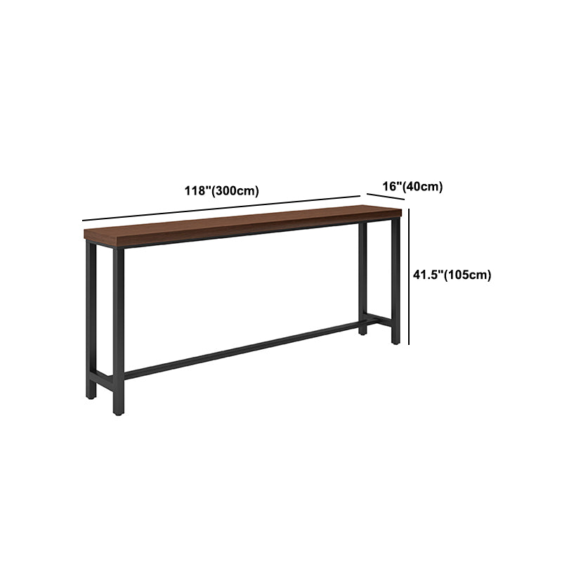Industrial 1/2/5/9 Pieces Bar Table Set Rectangle Pine Wood Counter Table with High Stools