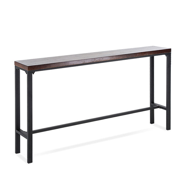 Industrial Rectangle Solid Wood Bar Table Set 1/5 Pieces Counter Table with High Stools