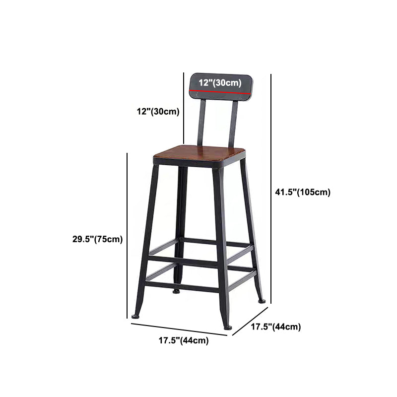 Industrial Rectangle Solid Wood Bar Table Set 1/5 Pieces Counter Table with High Stools