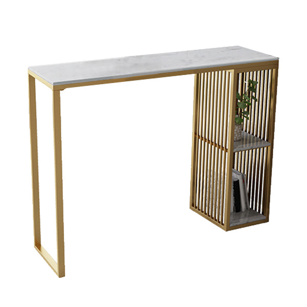 Luxurious Rectangle Marble Bar Table Set 1/3 Pieces Counter Table with High Stools