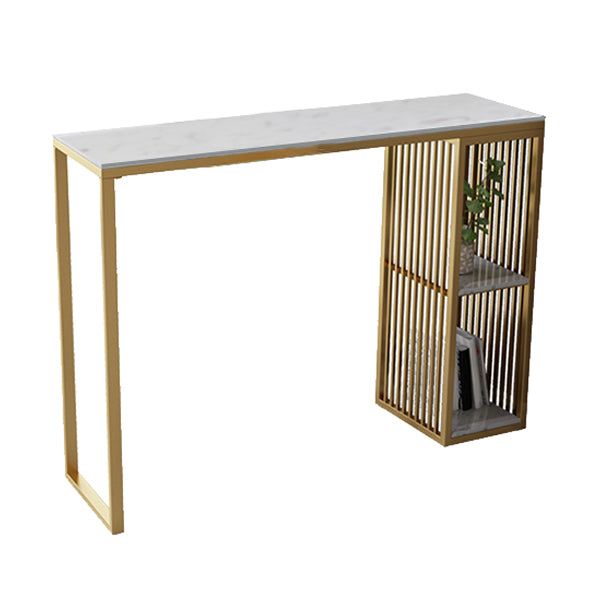 Luxurious Rectangle Marble Bar Table Set 1/3 Pieces Counter Table with High Stools