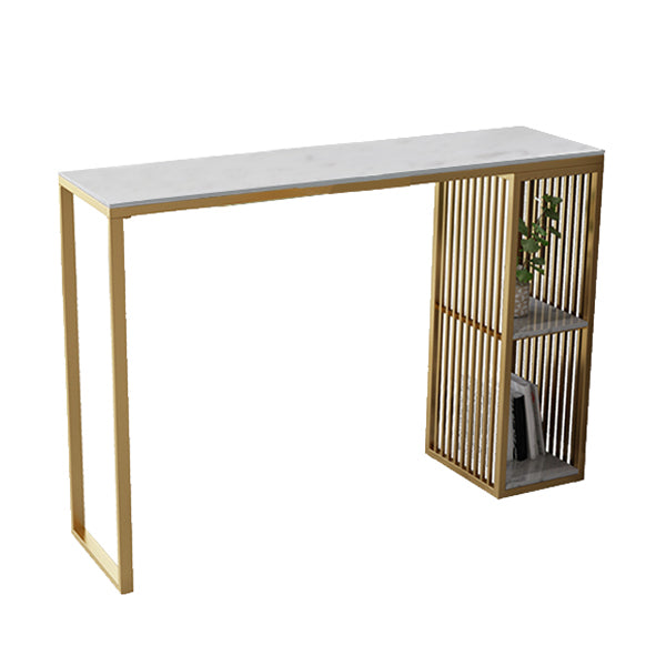 Luxurious Rectangle Marble Bar Table Set 1/3 Pieces Counter Table with High Stools