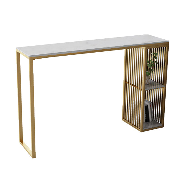 Luxurious Rectangle Marble Bar Table Set 1/3 Pieces Counter Table with High Stools