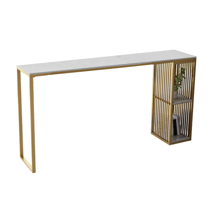 Luxurious Rectangle Marble Bar Table Set 1/3 Pieces Counter Table with High Stools