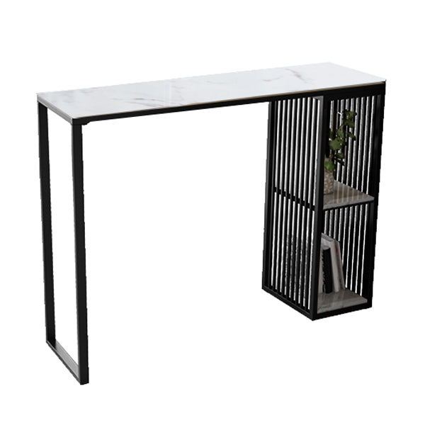 Luxurious Rectangle Marble Bar Table Set 1/3 Pieces Counter Table with High Stools