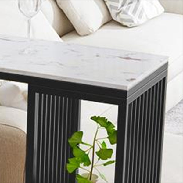 Luxurious Rectangle Marble Bar Table Set 1/3 Pieces Counter Table with High Stools