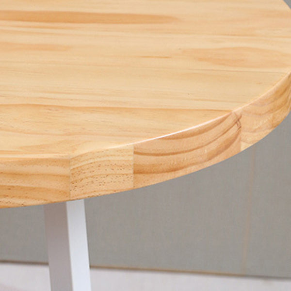 Modern Style Round Solid Wood Dining Set 1/2/3/4/5 Pieces Dining Set for Dining Areas