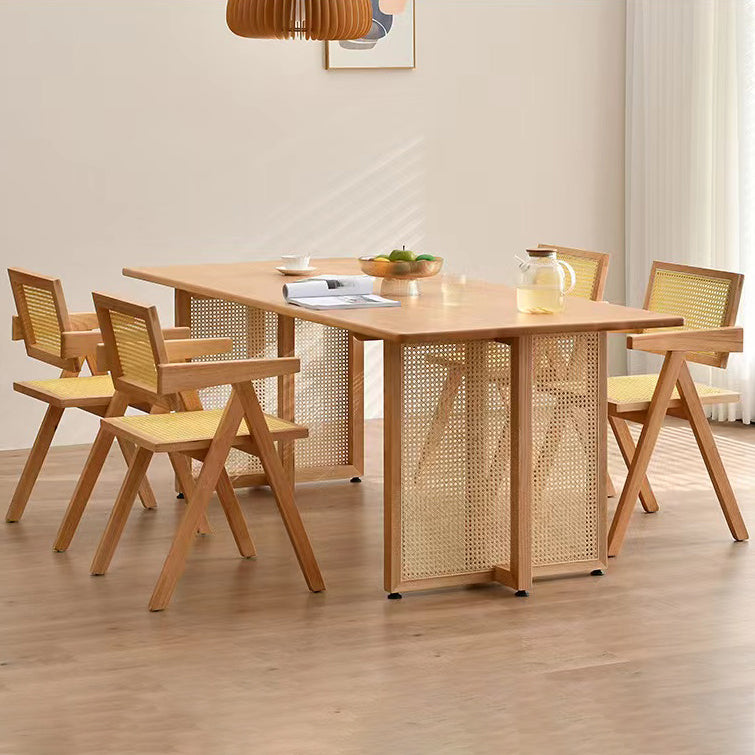 Modern Solid Wood Dining Set 1/2/3/4/5 Pieces Dining Furniture