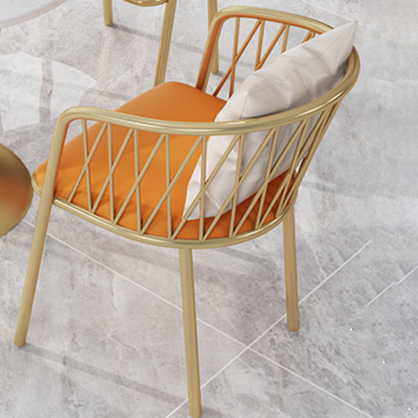 Glam Sintered Stone Dining Table Set Round 1/3/4/5 Pieces Dining Set for Home Use