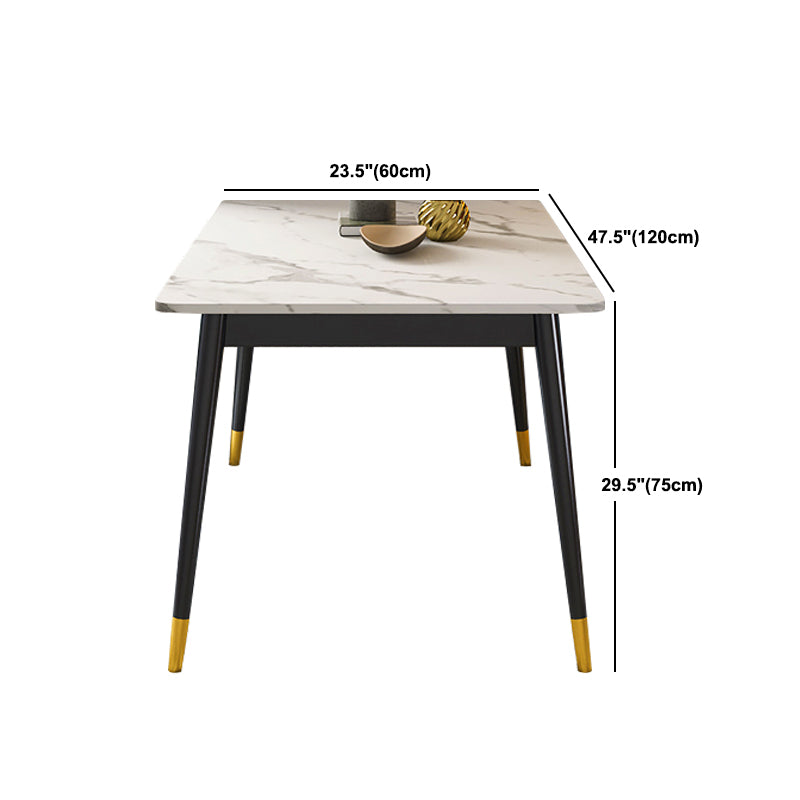 Modern Indoor 1/4/5/7 Pieces Dining Set Rectangle Stone Top Legs Dinette Set