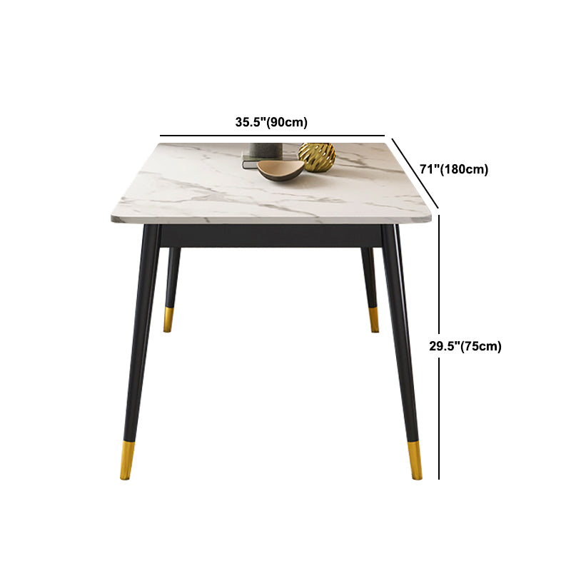 Modern Indoor 1/4/5/7 Pieces Dining Set Rectangle Stone Top Legs Dinette Set