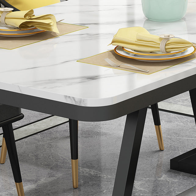 Modern 1/2/5/7 Pieces Dining Set White Stone Top Dining Furniture