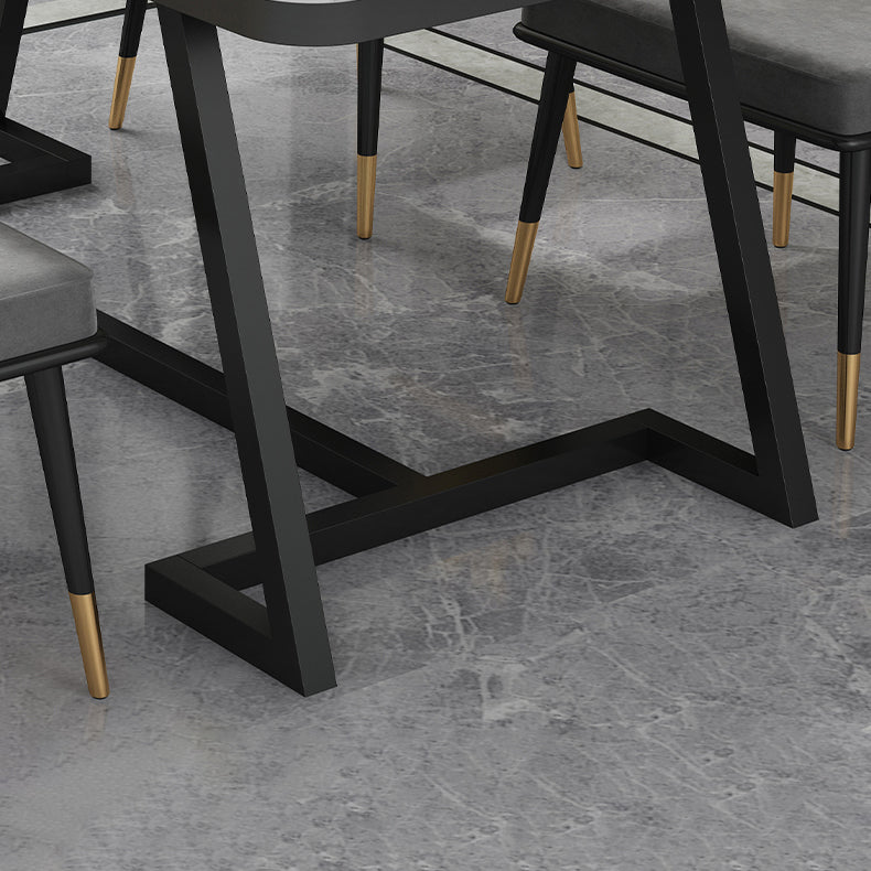 Modern 1/2/5/7 Pieces Dining Set White Stone Top Dining Furniture