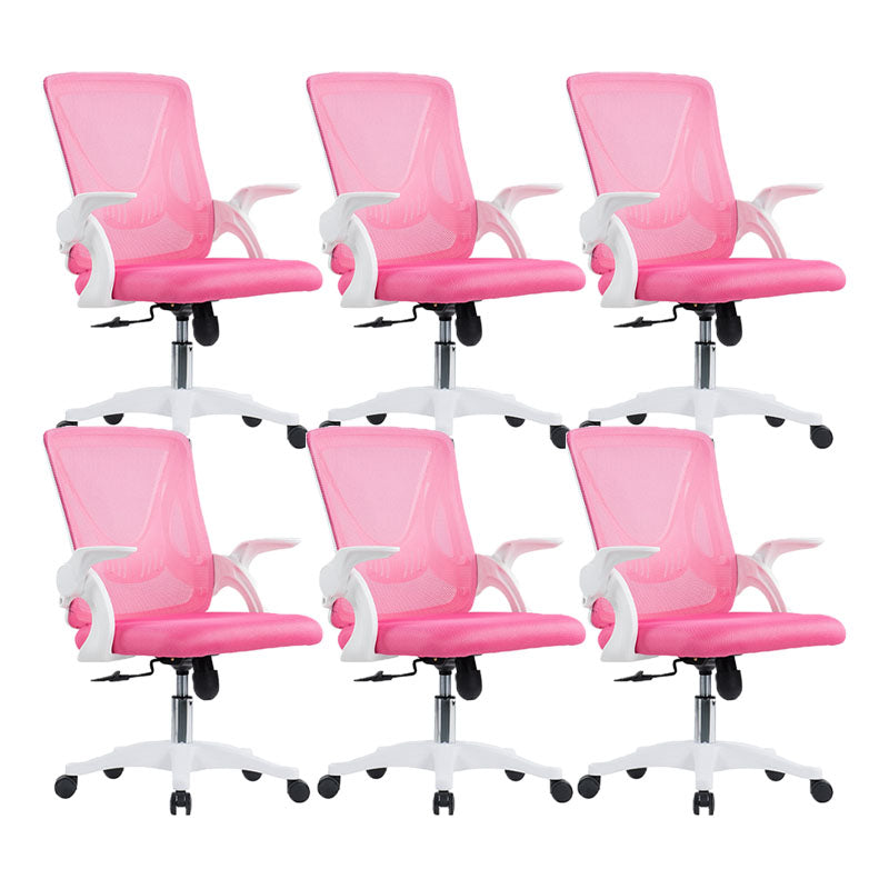 Mid Back Mesh Office Chair Adjustable Armrest Desk Chair with Wheels