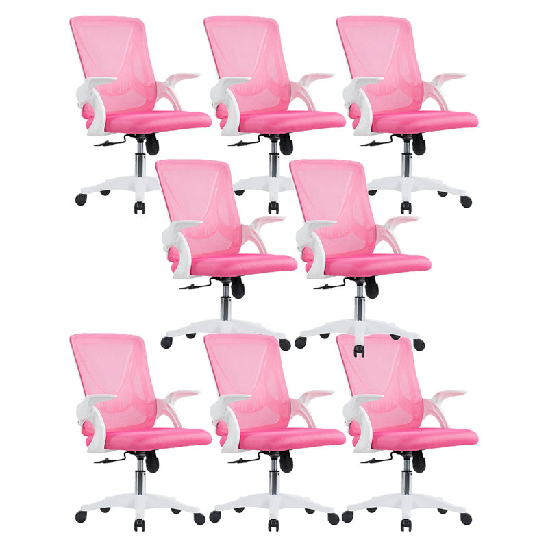 Mid Back Mesh Office Chair Adjustable Armrest Desk Chair with Wheels