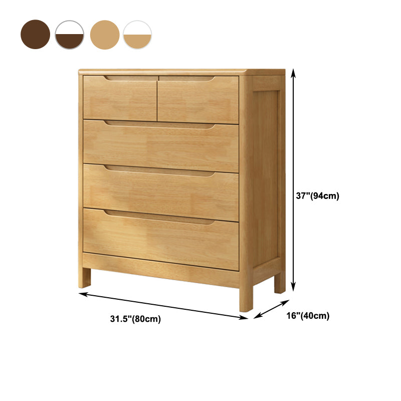 Contemporary Chest Legs Included Solid Wood Chest with Drawers for Bedroom