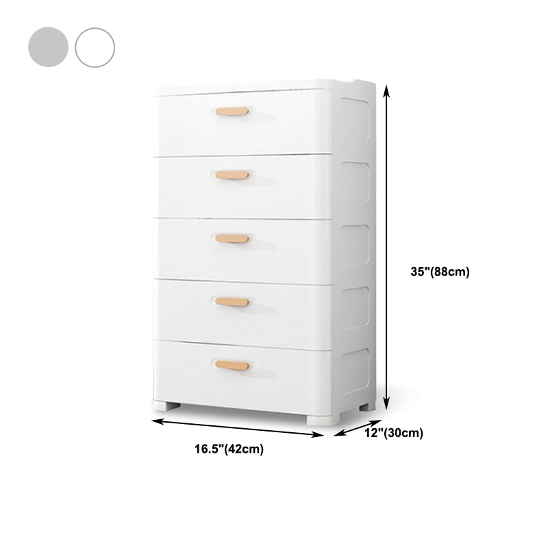 Contemporary Lingerie Chest Plastic Chest with Drawers for Bedroom