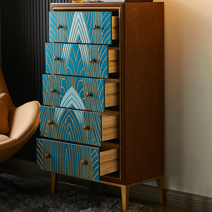 Lingerie Chest with Wood Top and Legs Chest with Drawers for Bedroom