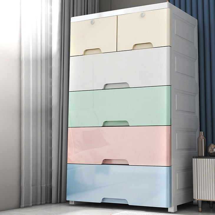 Contemporary Lingerie Chest Plastic Chest with Drawers for Bedroom