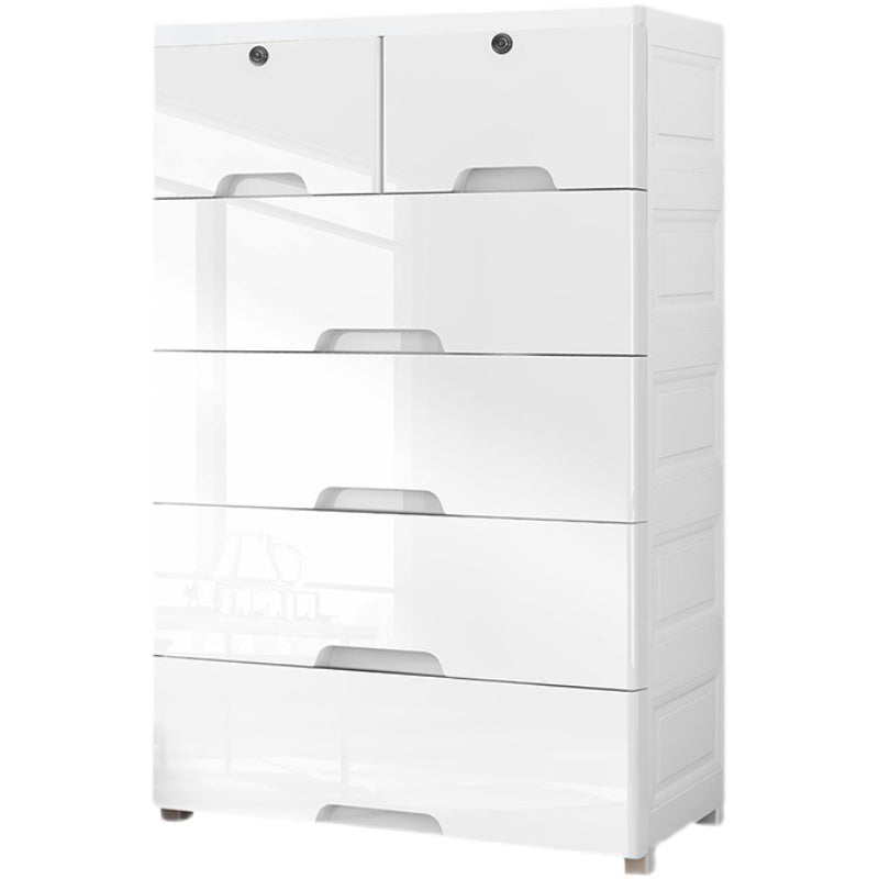 Contemporary Lingerie Chest Plastic Chest with Drawers for Bedroom