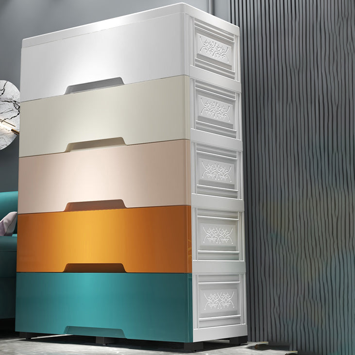 Contemporary Lingerie Chest Plastic Chest with Drawers for Bedroom